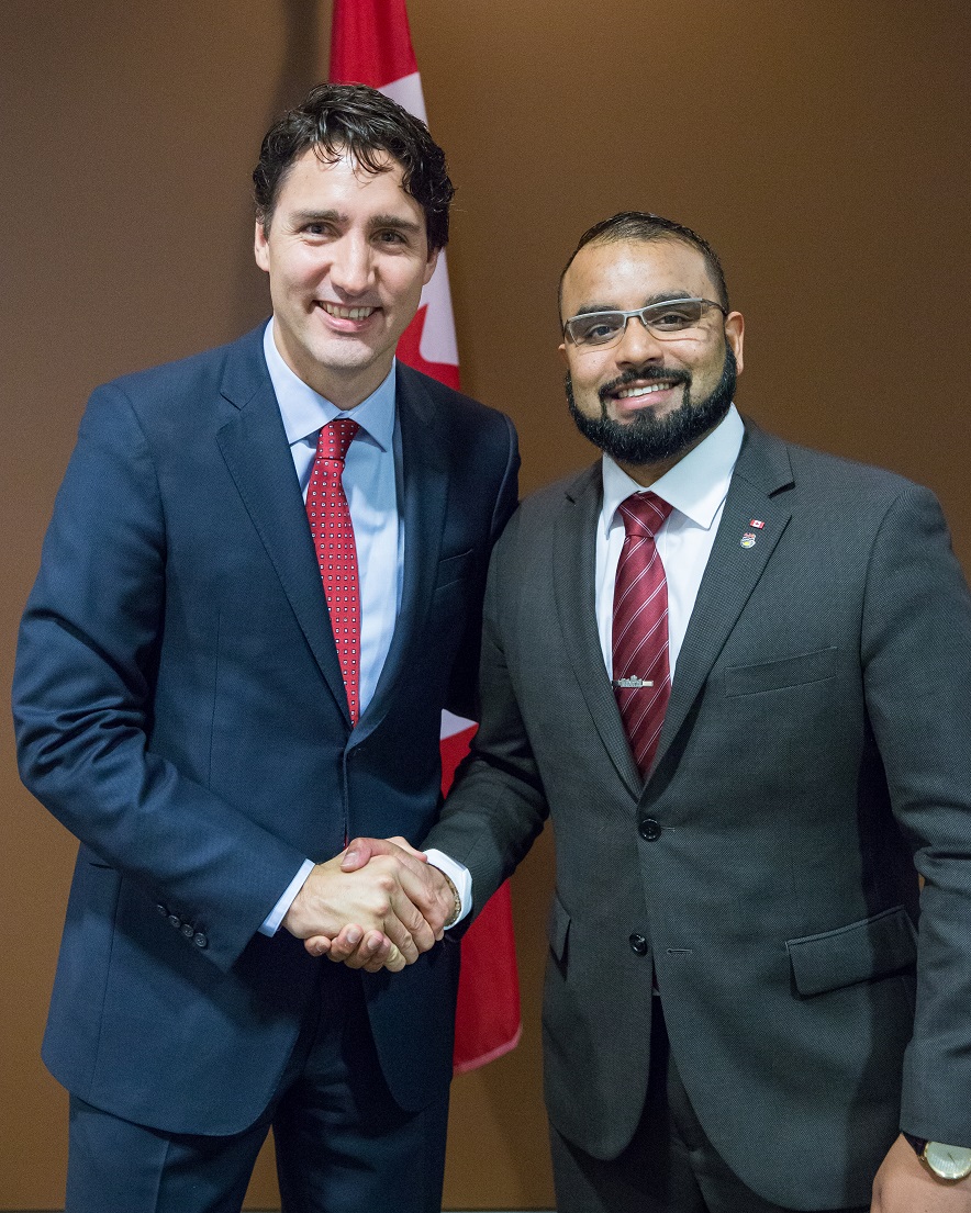 The Right Honourable Justin P. J. Trudeau | Prime Minister of Canada meets with Associate Lawyer Sasha Ramnarine